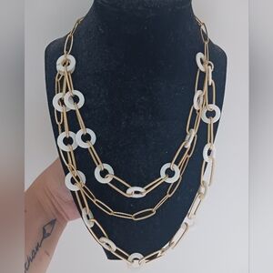 Parker Rose Mother of Pearl Multi Layered Necklace